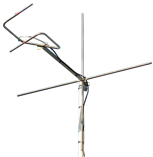 FM Radio mixed polarised dipole with reflector bars, 304 stainless steel, 87.5-108MHz, specify 500kHz, 500W, 0dBd – 1.4m